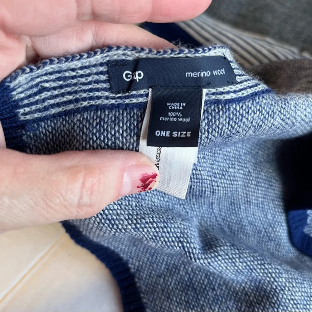 Gap multicolored unisex Merino wool scarf